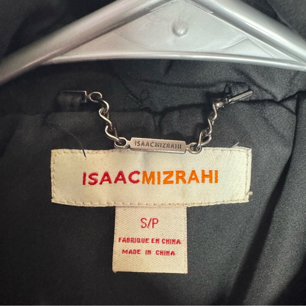 Isaac mizrahi coat puffer Black Jacket zip up collared puff style winter - Picture 6 of 12